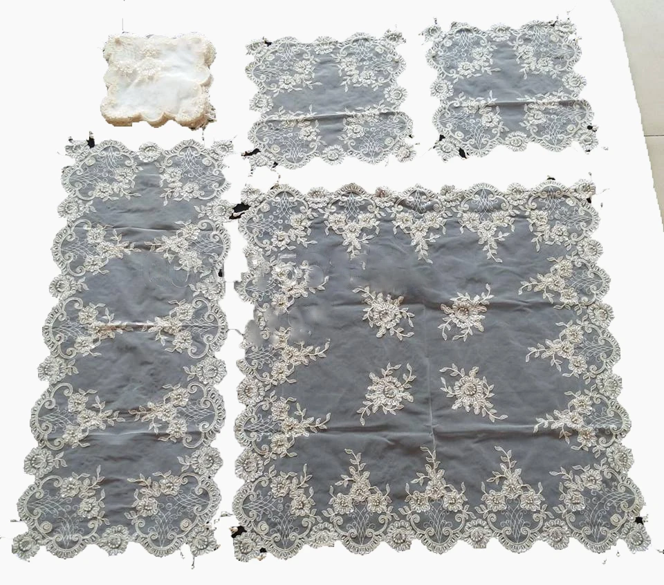 Designer Glass Beaded Dining Table Cloth Easter Beaded Table Runner Beaded Prolific Table Runner