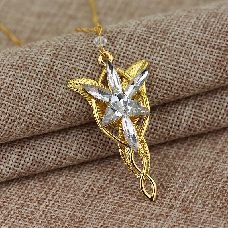 Elves Princess Aragorn Arwen Evenstar the Lord of the Twilight Star Pendant  Alloy Necklace