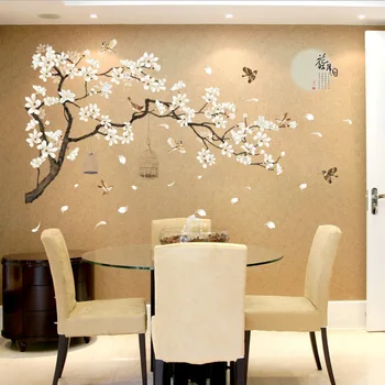 Hot selling factory wholesale removable vinyl giant family tree flower wall decal sticker vinyl art home