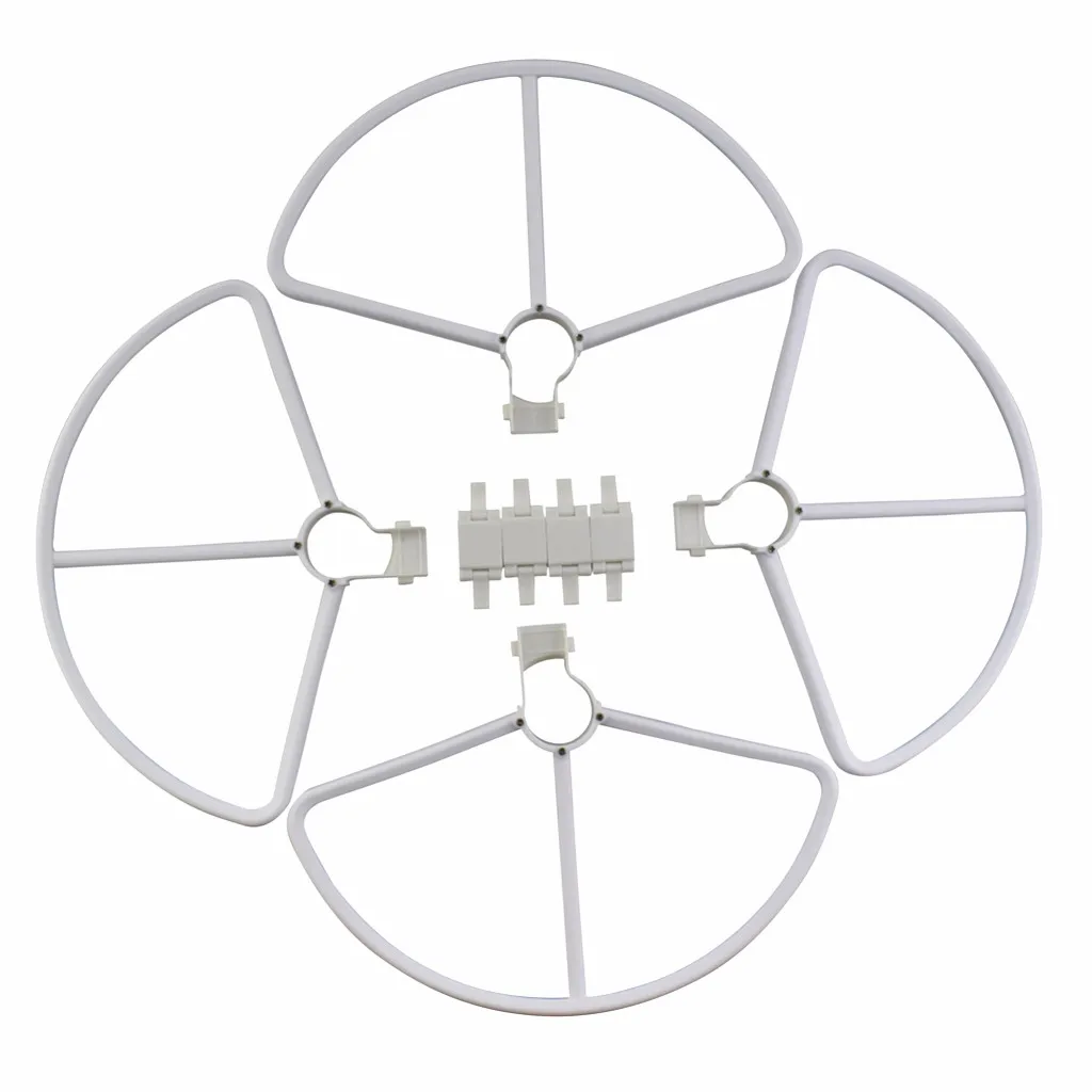 DSstyles 4PCS Quick Release Protective Cover for Hubsan Zino H117S Aerial Four-Axis Aircraft Accessories Protection Ring White