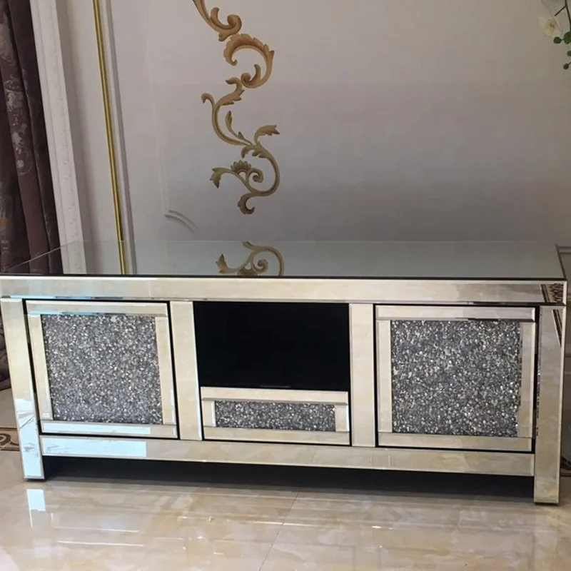 crushed crystal tv unit