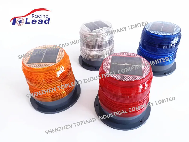 Strobe Beacon Flashing Solar Warning Light  Barricade  LED Tower Aviation Obstruction Aircraft Solar Traffic for Road