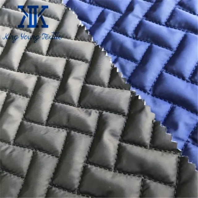 Quilted Fabric Plain 100% Polyester / Polyester Wadding Pre Quilted ...