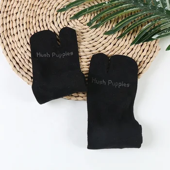 In-Stock Items Eco-friendly 31cm Casual Men Tabi Socks Black Nylon Two Toe Socks