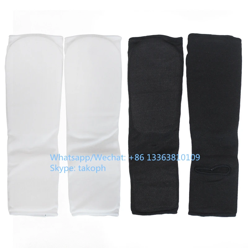 Пользовательский логотип боксерский футбол хлопок тхэквондо каратэ голень и подъем икры защитные подушечки