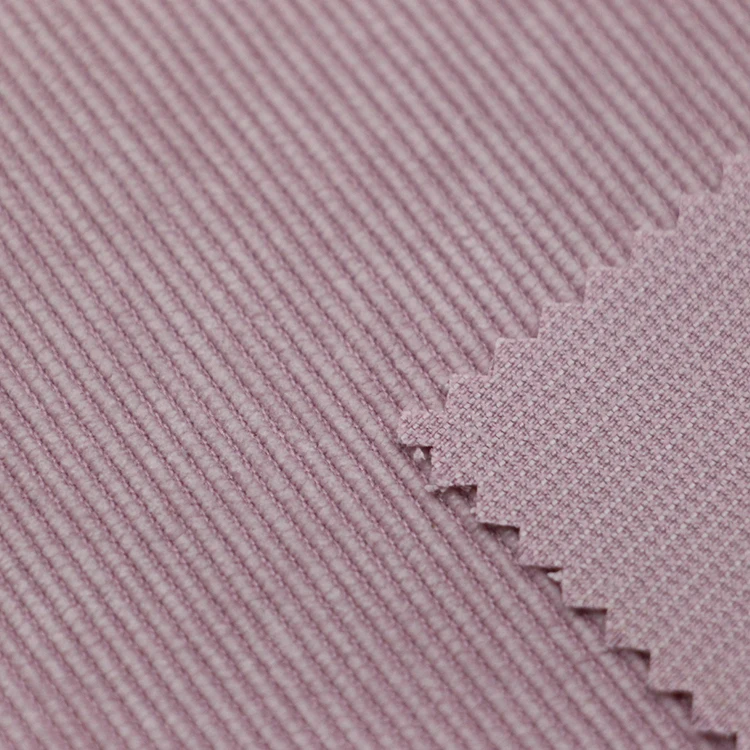 
 Розовая нейлоновая Полиэстеровая полосатая Вельветовая ткань 14 Вт для женских курток, кепок, брюк  