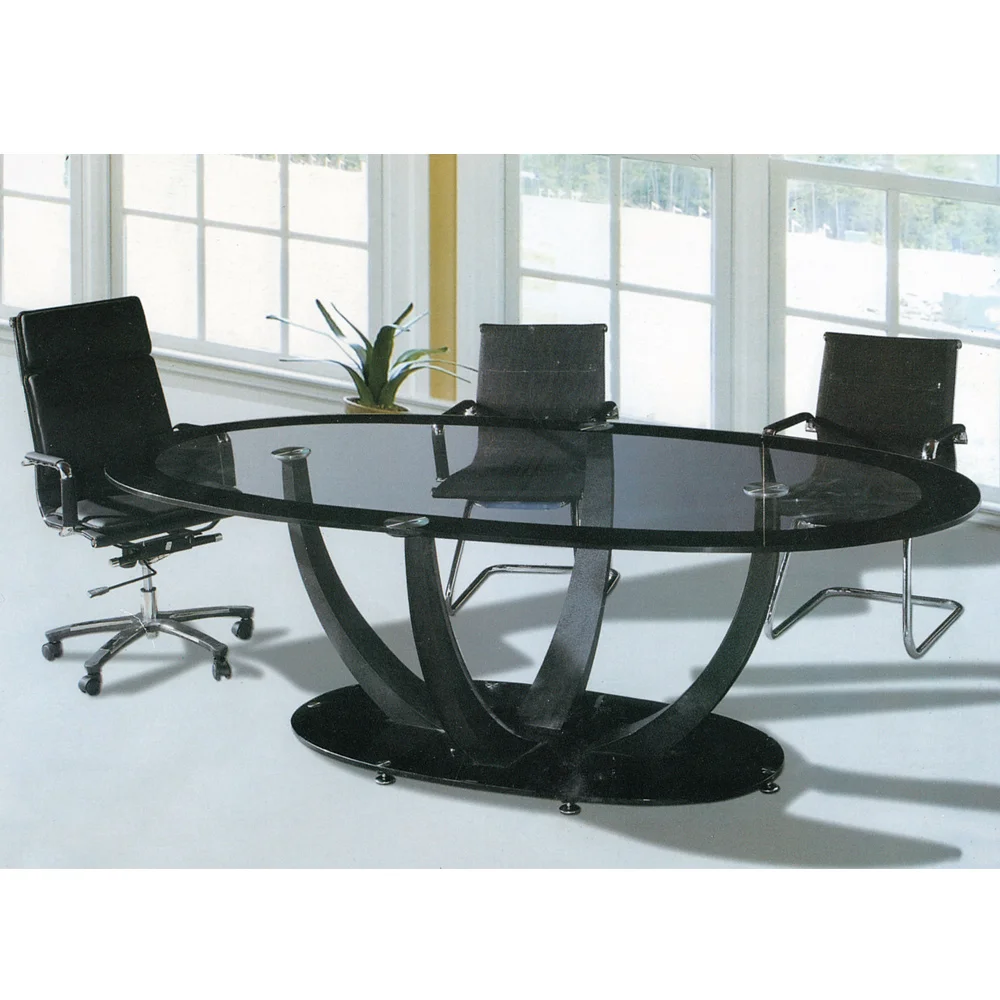 Meeting Room Modern Glass Conference Office Table Elegant Round Meeting Table