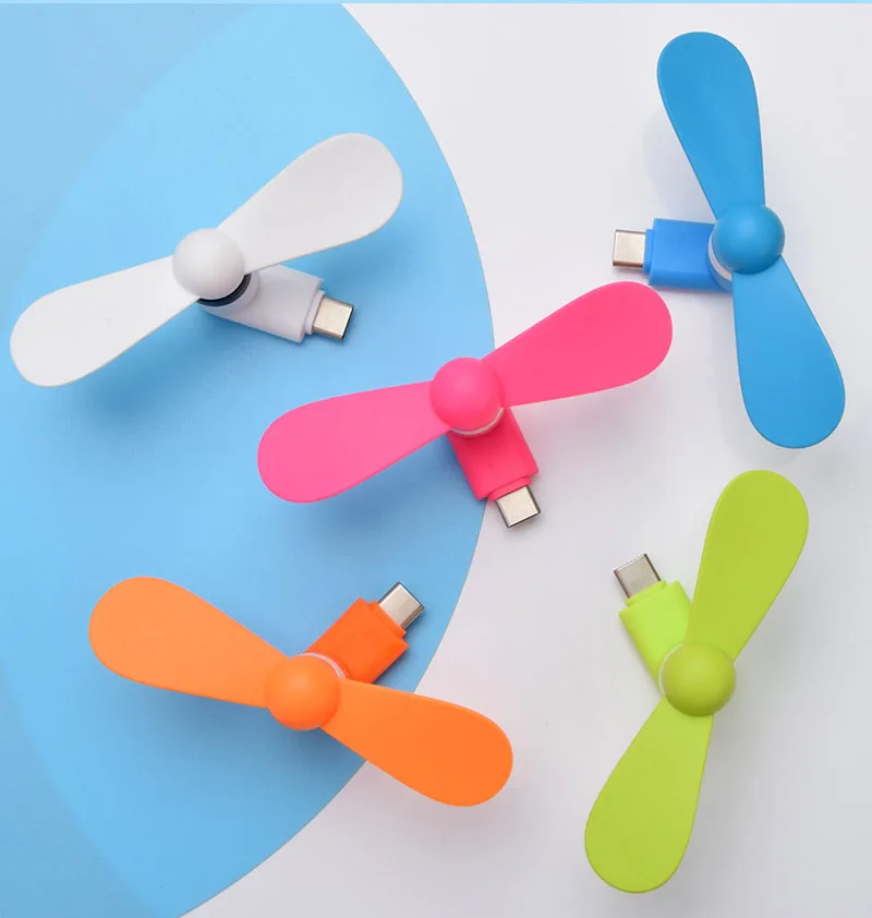 Plastic Material Promotion Gift Mini USB Cooler Fan for Apple Phone Android Mini Fan