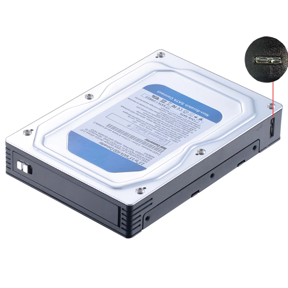 Hdd Conversion Kit Inch to Inch SATA Tray-less External SSD Hdd  Enclosure with USB Micro B