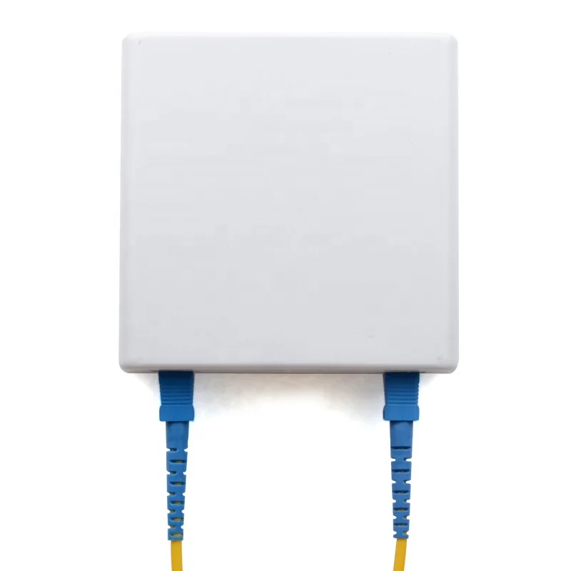 Fast Delivery 86 Type 2 Core Desktop Small Ftth roset , SC Fiber Optic Wall Terminal Box Fiber Optic Faceplate Face Plate