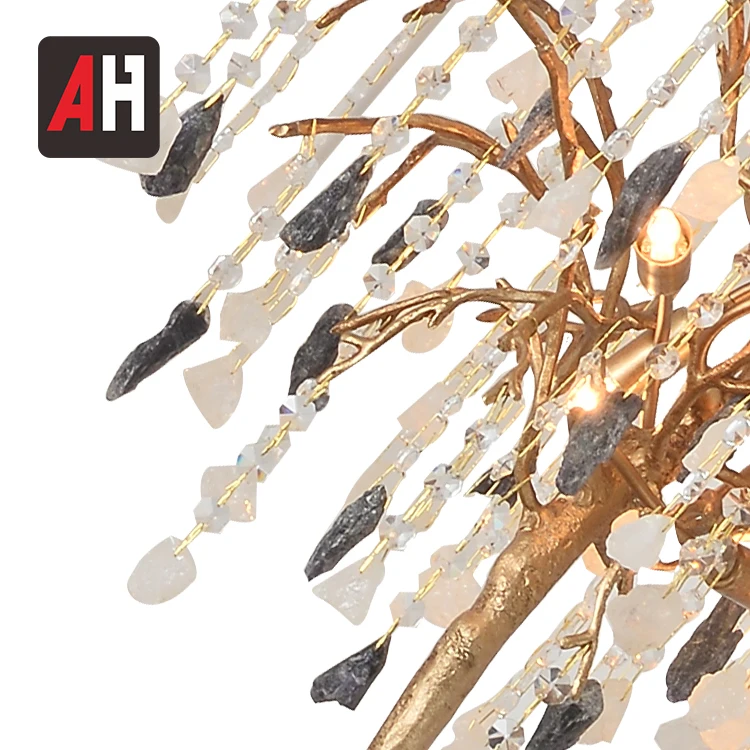 Декоративный красочный кристалл кулон медная основа напольная лампа