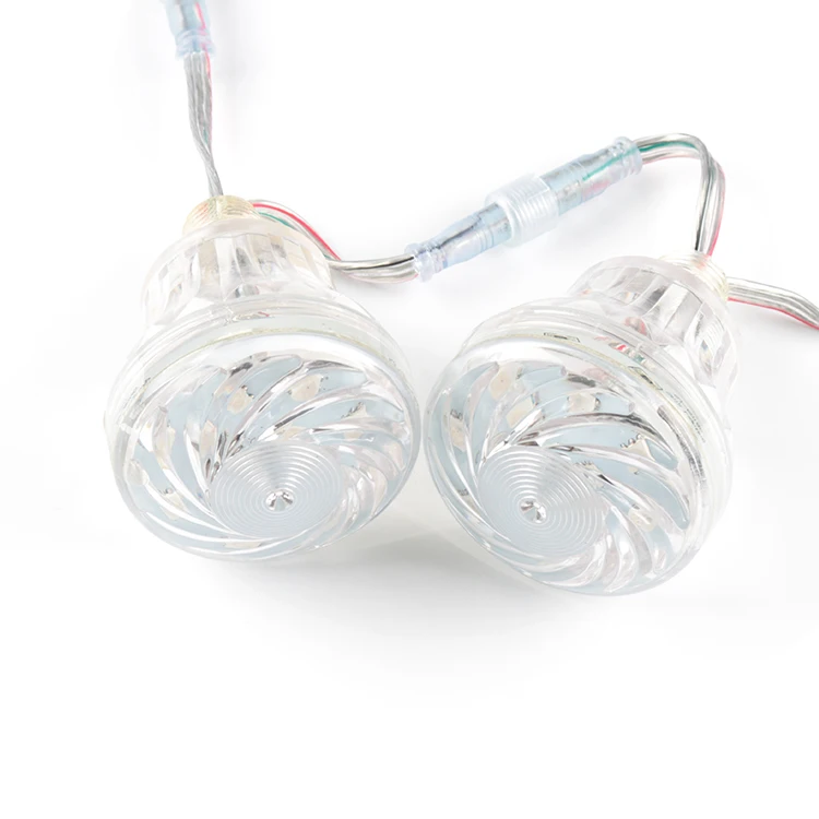 High Quality IP67 Waterproof DC24V Ferris Wheel 60mm 18leds Rgb Pixel Cap Led Amusement Cabochon
