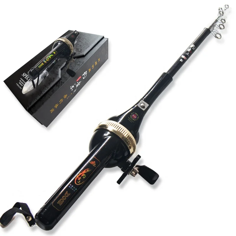 Fishing Rod Folding Telescopic Fishing Rod With Reel With Line Portable Casting 