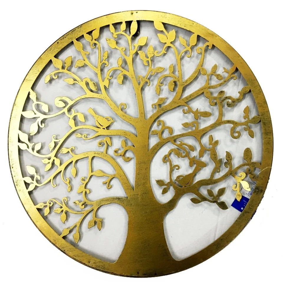 Leaves wall gold Metal Tree Sculpture