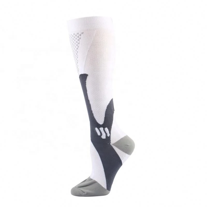 Компрессионные носки для мужчин и женщин лучший Градуированный спортивный костюм бега медсестер нашивки полета путешествий