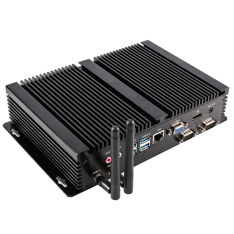 Fanless System 2COM Android Mini Computer14nm Intel SKYBAY Powerful Mini PC 2019 Core I3 DDR3L Compact Desktop