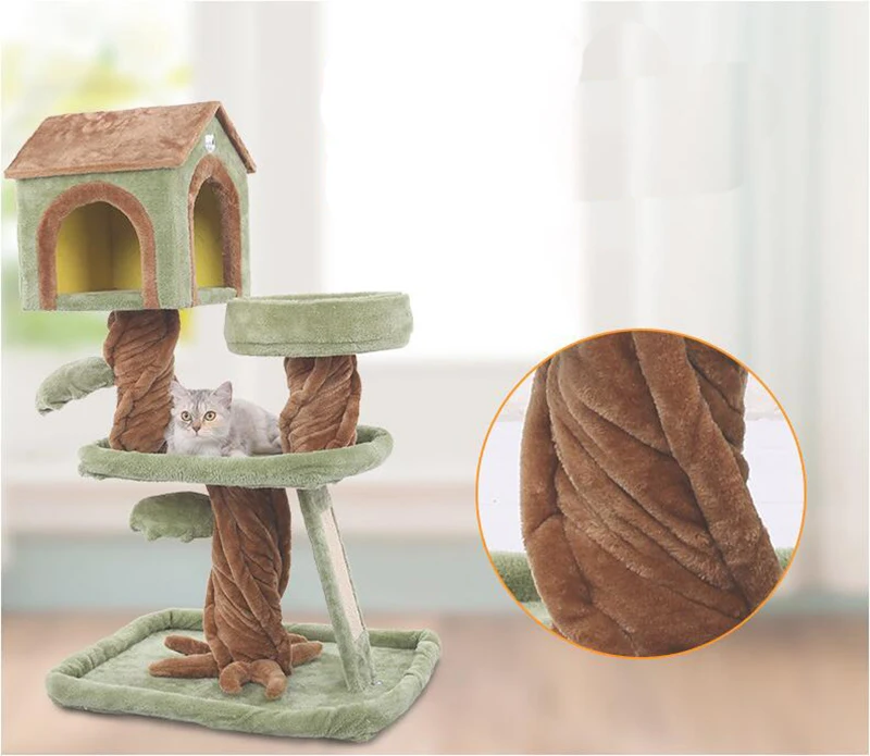 Wholesale Custom Tree Like Multi-Layer Plush Cat Tree
