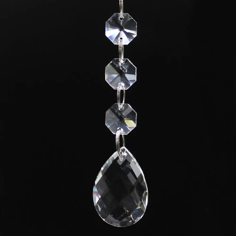 Lot De 15 Pendentifs En Cristal Transparent - Prismes Arc-en-Ciel Pour Décoration Maison, Fenêtres Et Bricolage