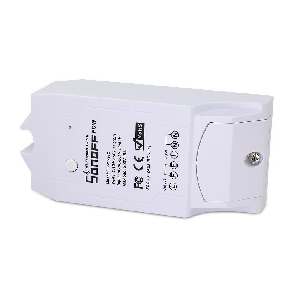 SONOFF POW Elite Smart Power Meter Switch 16A Wifi Monitor Energy Power Consumption Switch Module with LCD Works with Alexa
