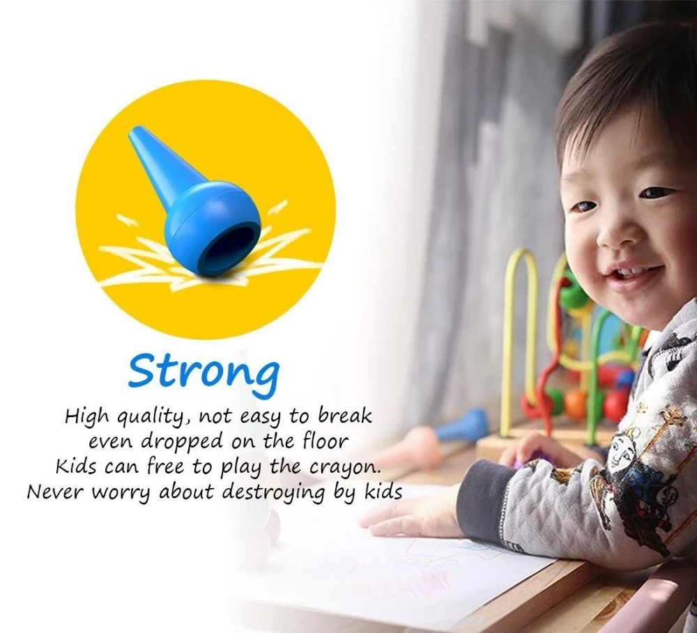 thumbnail image 2 of STIC Retractable Crayons - 12 Color Unbreakable Beeswax Crayons For Toddlers 2 of 11