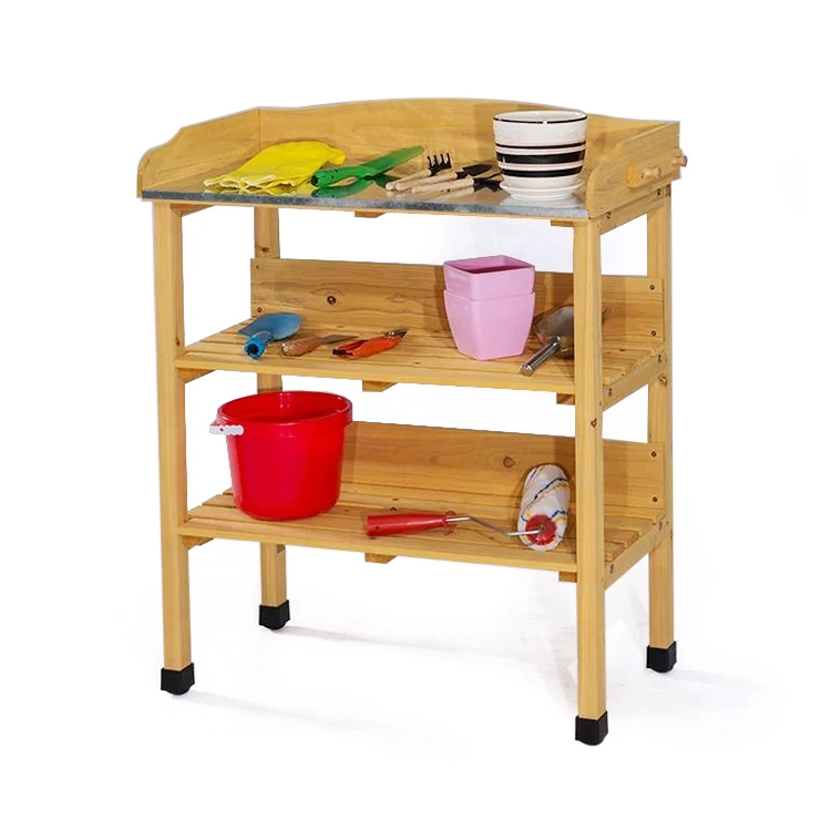 Уличное украшение для сада, деревянный стол для горшков, скамейка для горшков