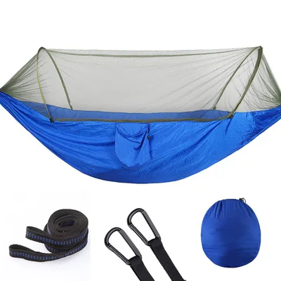 
Портативный уличный гамак для кемпинга с москитной сеткой, гамаки из парашютной ткани, Подвесные качели, кровать для сна, палатка для дерева 