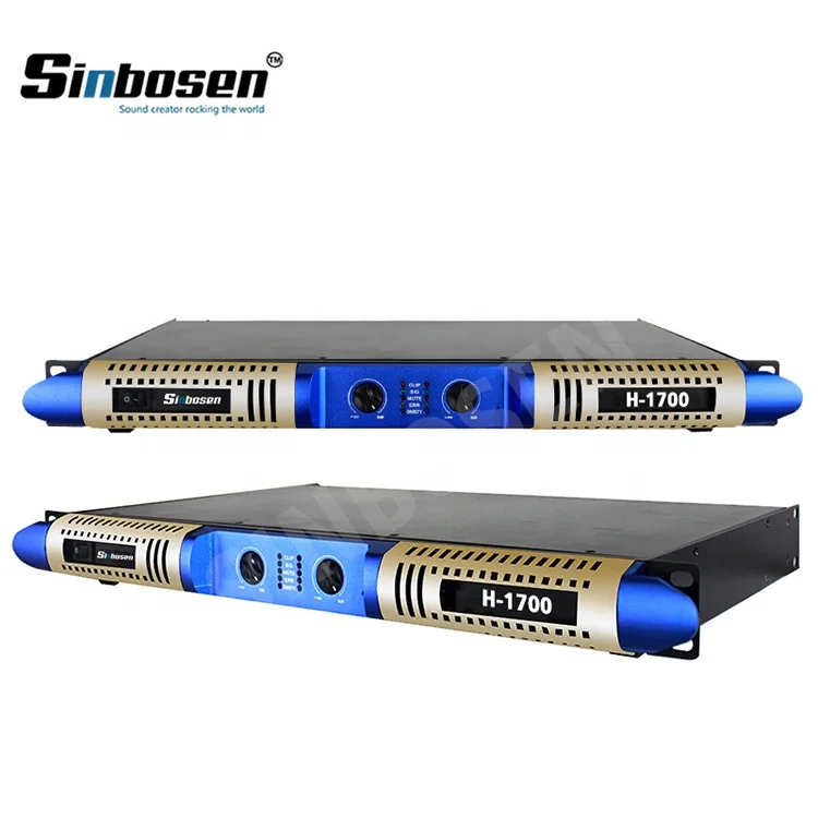 Sinbosen 1U 2 Channel Professional Stable 3600 Watt Sound Equipment Amplifiers Speaker H-1700 High Digital Power Amplifier