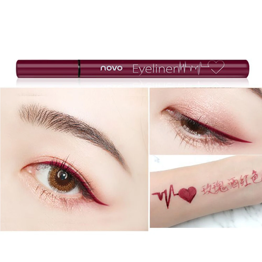 Wholesale Net red makeup NOVO 3 color pen not blooming wine red brown hard head From m.alibaba.com