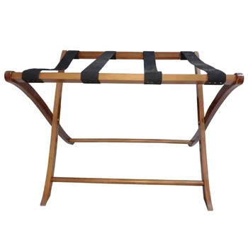 Attractive luggage rack wooden folding suitcase holder bending legs
