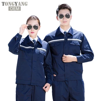 TONGYANG Men's Workwear Unisex Work Clothes Long Sleeve Factory Uniform Repairman Safety Clothing