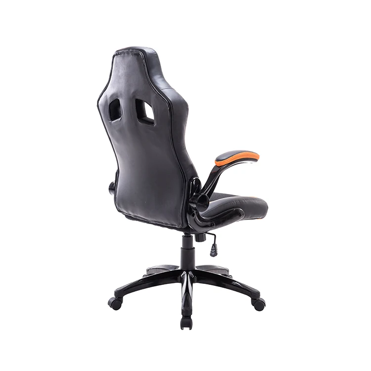 Дышащий перфорированный pu покрытые подушки игровой «Гоночный» офисный стул с подлокотниками