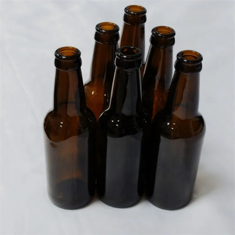 ビールガラスボトル在庫あり琥珀色スクリーン印刷飲料酒ビール瓶330 Ml