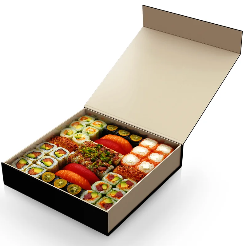 Customized Logo Printing Food Grade Paper Box Sushi Takeaway Box