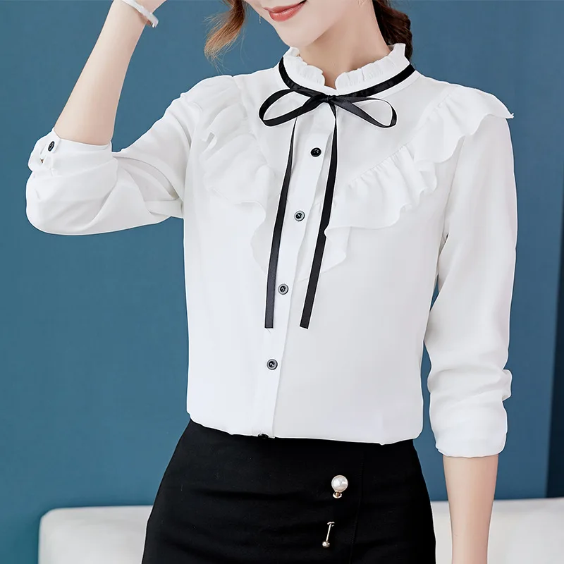 LV BUTTON UP - Bizarre  White shirts women, Chiffon shirt blouse, White  long sleeve shirt