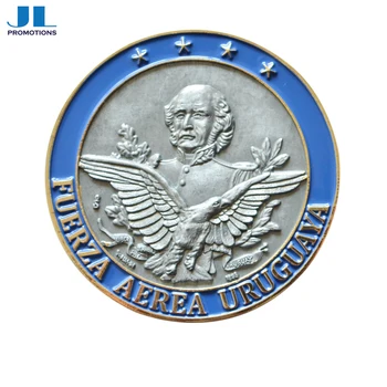 Custom Challenge Antique Silver 3D Portrait Commander in Chief Metal Coin Gold Swing and Star