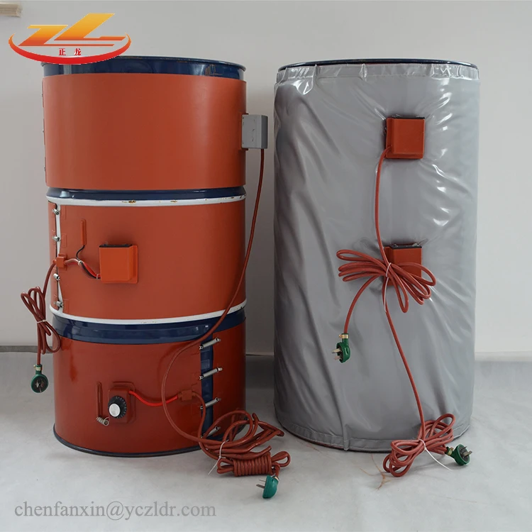 200L/55 Gallon 220V /1500W Silicon Band Metal Oil Drum Heater 250mm*1250mm 