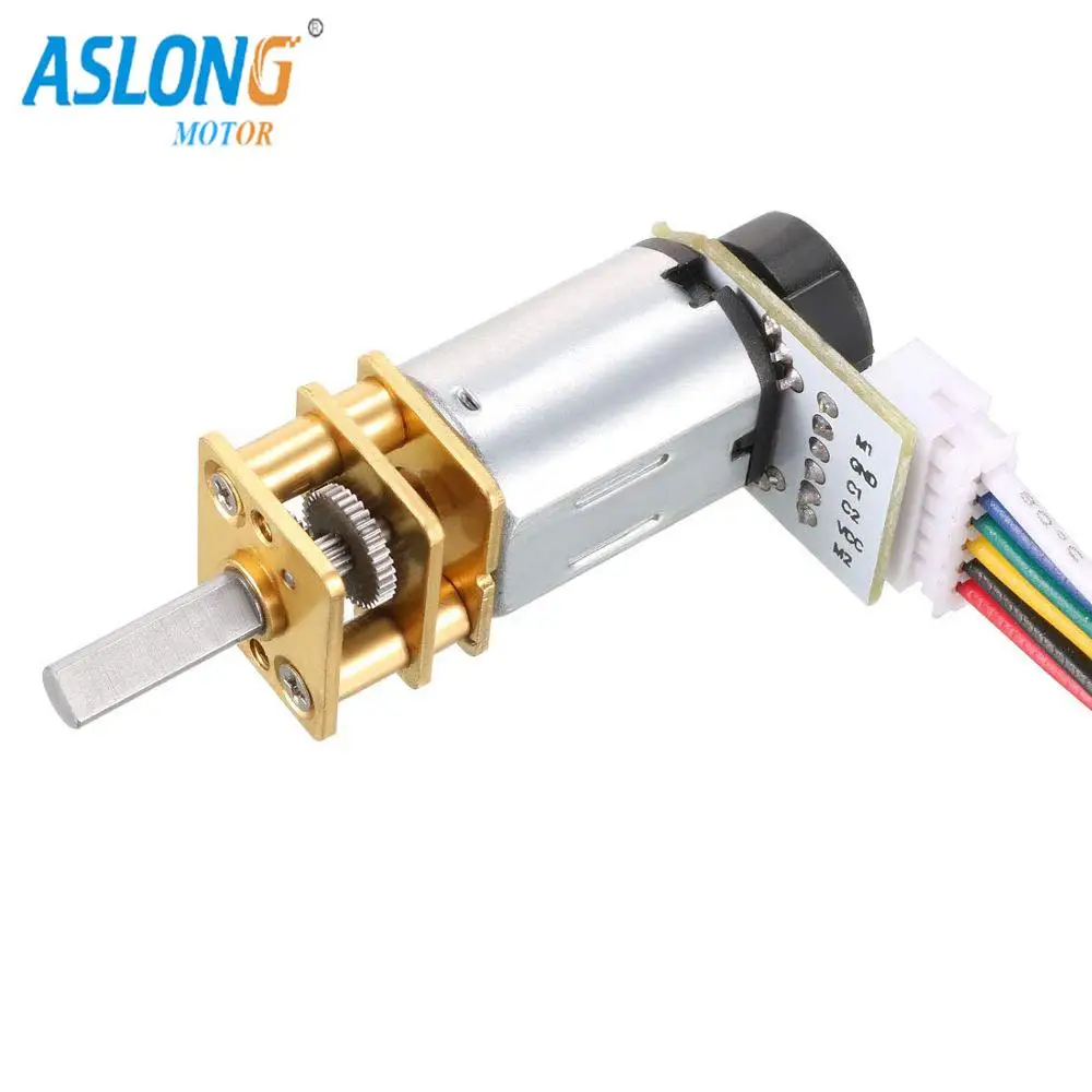 Jga12n20b Small N20 Dc Motor With Gearbox Hall Sensor Encoder 7ppr N20