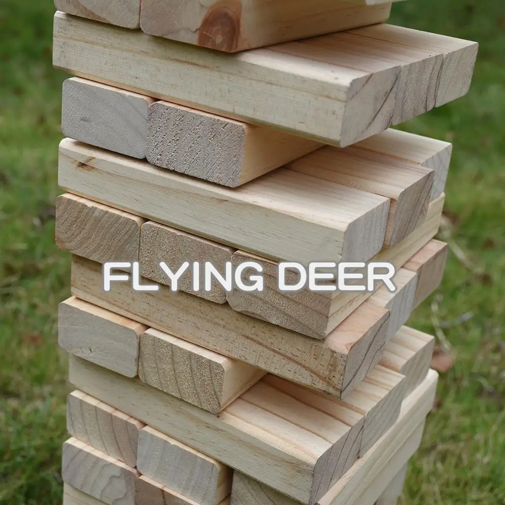 Натуральное дерево квадратные кубики блоки игрушка гигантский башни деревянный башня Добро пожаловать для детей