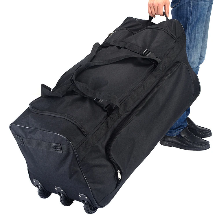 Bolsa de lona con ruedas de 22 pulgadas, bolsa de viaje para pasar la  noche, bolsa de fin de semana para viajes, maleta suave para hombres y  mujeres