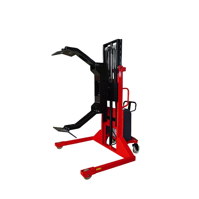 Semi Automatic Rotating Clamp Roller Paper Walking Stacker Suitable Clamping Transerse Roll Lifter and Rotator