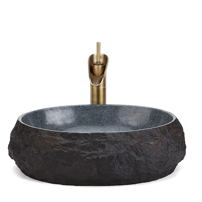 stone granite wash sink for bathroom countertop - buy stone sink