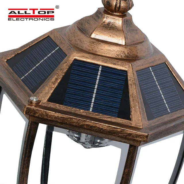 ALLTOP, классический стиль, алюминиевый стеклянный наружный Ip65 3 Вт, солнечный светодио дный настенный светильник