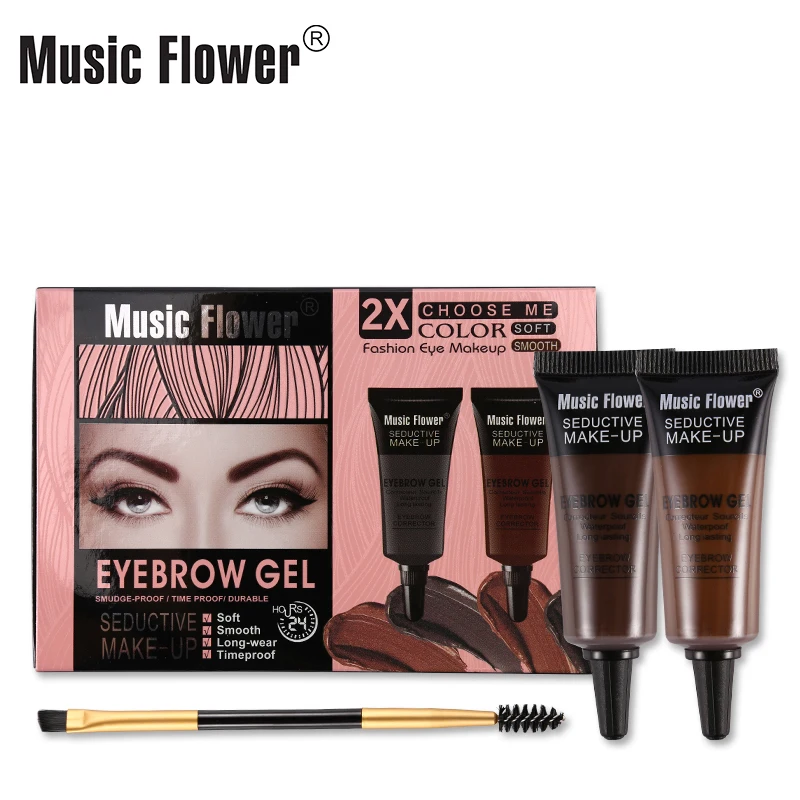 正品音乐花朵柔软光滑防水长装质地眼眉带刷女用化妆品2色眉毛染色色胶 Buy 眉毛着色凝胶 眉毛着色染料 眉毛染料product On Alibaba Com