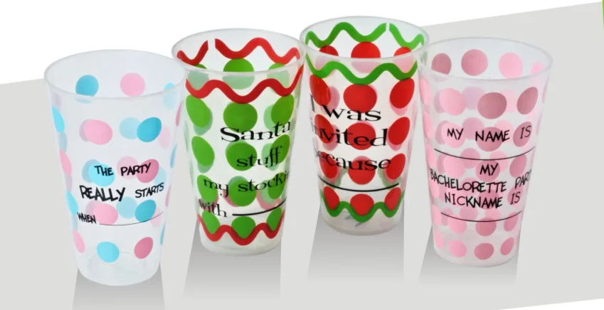 Прозрачная пластиковая чашка для пивного сока