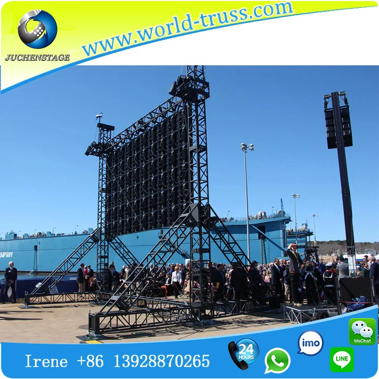 Подержанная алюминиевая ферма с базовой пластиной, подвижная головка, тотемная ферма