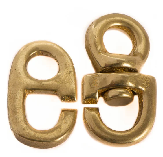 Solid Brass a B Part Flag  Swivel Hooks