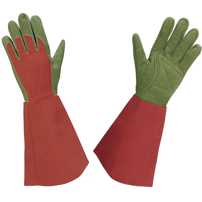 Long Sleeve Soft Rose Pruning Puncture Resistant Gardening Gloves Protective / 
