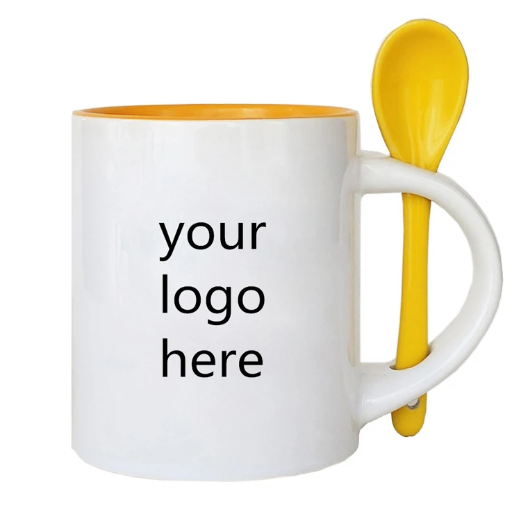 11oz Sublimation Ceramic mug with spoon