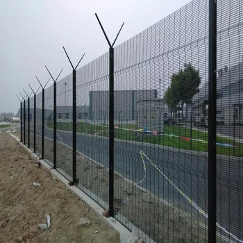 heavy welded clear view panel Airport plans for wildlife fence