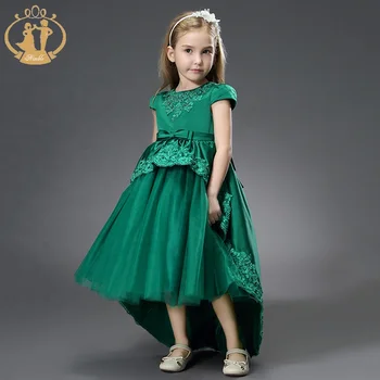 Verde jade vestido online para niñas